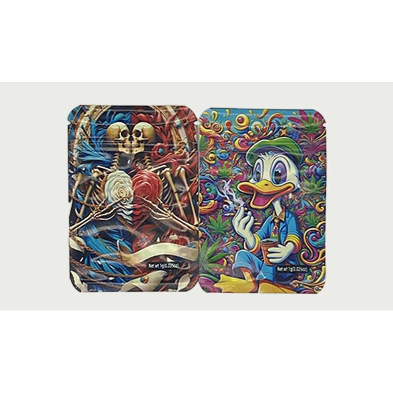 Rick and Morty Cyberpunk Themed Weed Mylar Bags